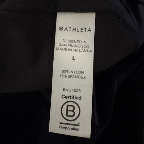 Athleta Elation Ultra High Rise Velvet Tight Large Black skinny stretch legging - Picture 6 of 11